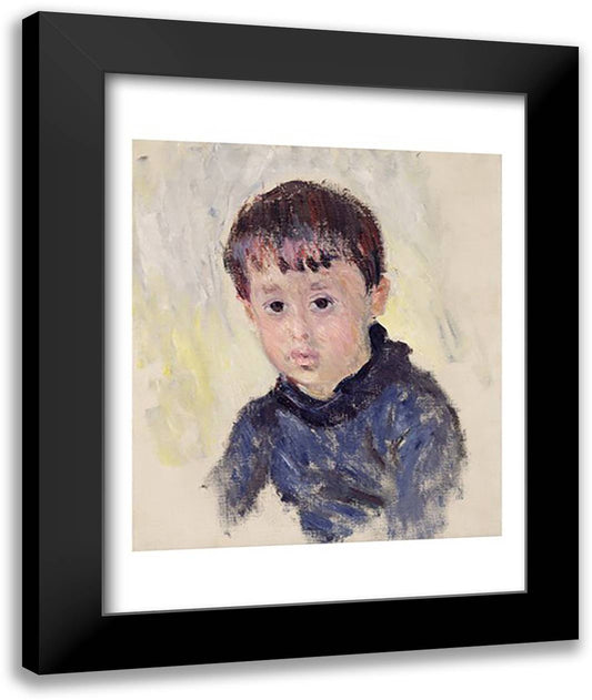 Michel Monet in a Blue Jumper 22x28 Black Modern Wood Framed Art Print Poster by Monet, Claude