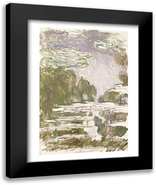 Study for the Waterlilies, 1907 22x28 Black Modern Wood Framed Art Print Poster by Monet, Claude