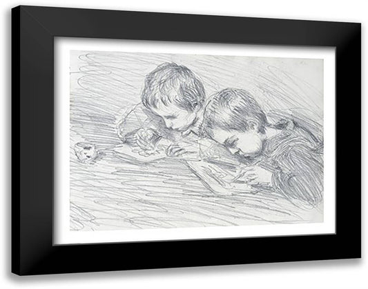 Jean-Pierre Hoschede 28x22 Black Modern Wood Framed Art Print Poster by Monet, Claude