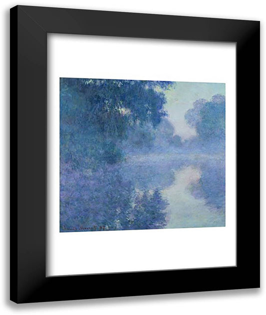 Branch of the Seine near Giverny, 1897 22x28 Black Modern Wood Framed Art Print Poster by Monet, Claude