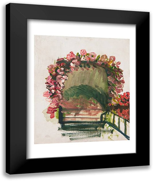 Roses arches, Giverny, 1912-13 22x28 Black Modern Wood Framed Art Print Poster by Monet, Claude