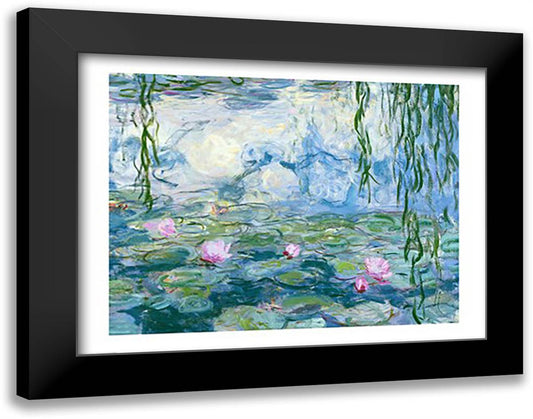 Waterlilies, 1916-19 28x22 Black Modern Wood Framed Art Print Poster by Monet, Claude