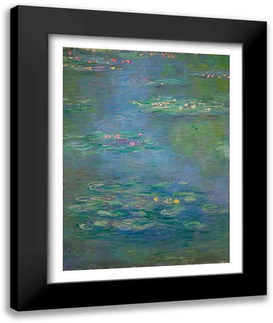 Waterlilies, detail, 1903 22x28 Black Modern Wood Framed Art Print Poster by Monet, Claude
