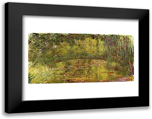 The Japanese Bridge, 1918 28x22 Black Modern Wood Framed Art Print Poster by Monet, Claude