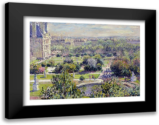 View of the Tuileries Gardens, Paris, 1876 28x22 Black Modern Wood Framed Art Print Poster by Monet, Claude