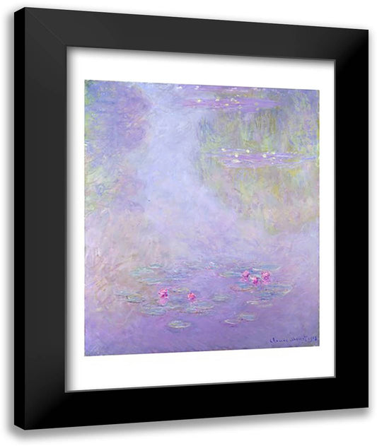 Waterlilies, 1908 22x28 Black Modern Wood Framed Art Print Poster by Monet, Claude