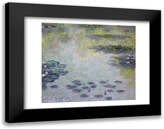 Waterlilies, 1906 28x22 Black Modern Wood Framed Art Print Poster by Monet, Claude