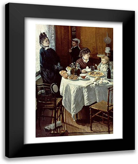 The Breakfast, 1868 22x28 Black Modern Wood Framed Art Print Poster by Monet, Claude