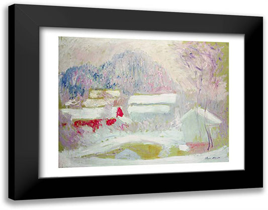 Sandviken, Norway, 1895 28x22 Black Modern Wood Framed Art Print Poster by Monet, Claude