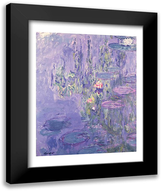 Waterlilies, 1907 22x28 Black Modern Wood Framed Art Print Poster by Monet, Claude