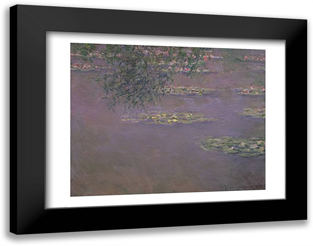 Waterlilies, 1903 28x22 Black Modern Wood Framed Art Print Poster by Monet, Claude