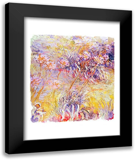 Impression: Flowers 22x28 Black Modern Wood Framed Art Print Poster by Monet, Claude