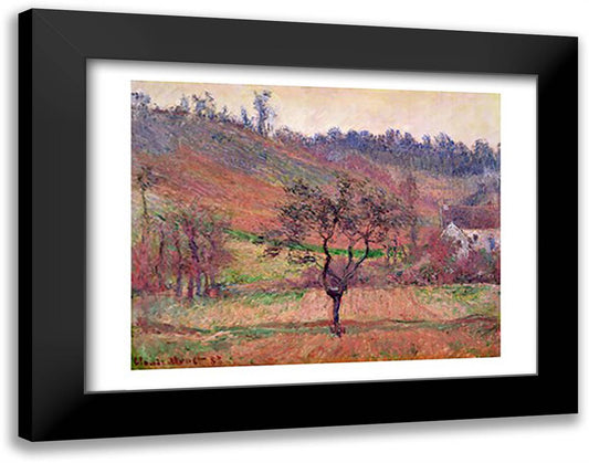 The Valley of Falaise, Calvados, France, 1883 28x22 Black Modern Wood Framed Art Print Poster by Monet, Claude