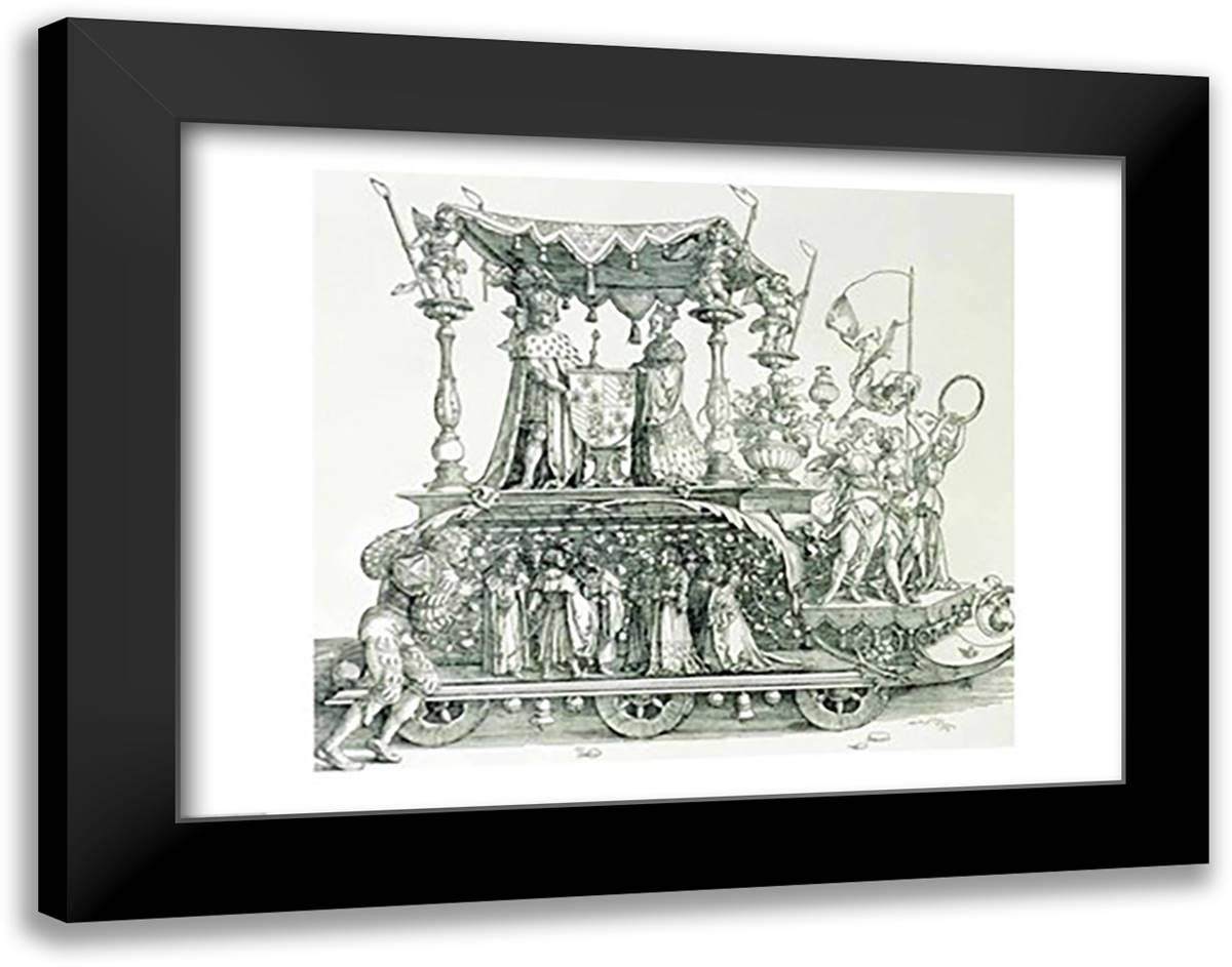 The Burgundian Marriage 28x22 Black Modern Wood Framed Art Print Poster by Durer, Albrecht