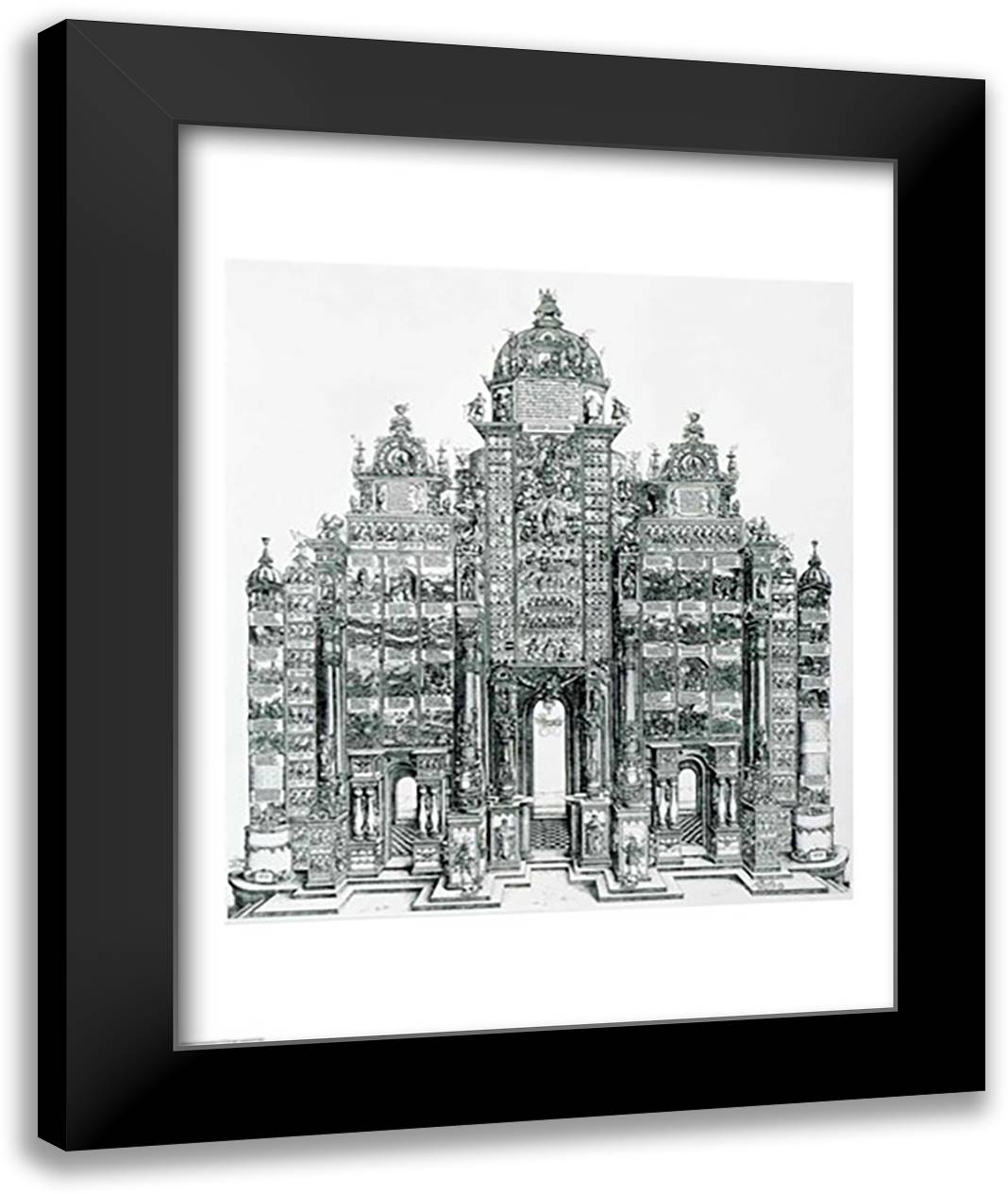 The Triumphal Arch of Emperor Maximilian I of Germany 22x28 Black Modern Wood Framed Art Print Poster by Durer, Albrecht