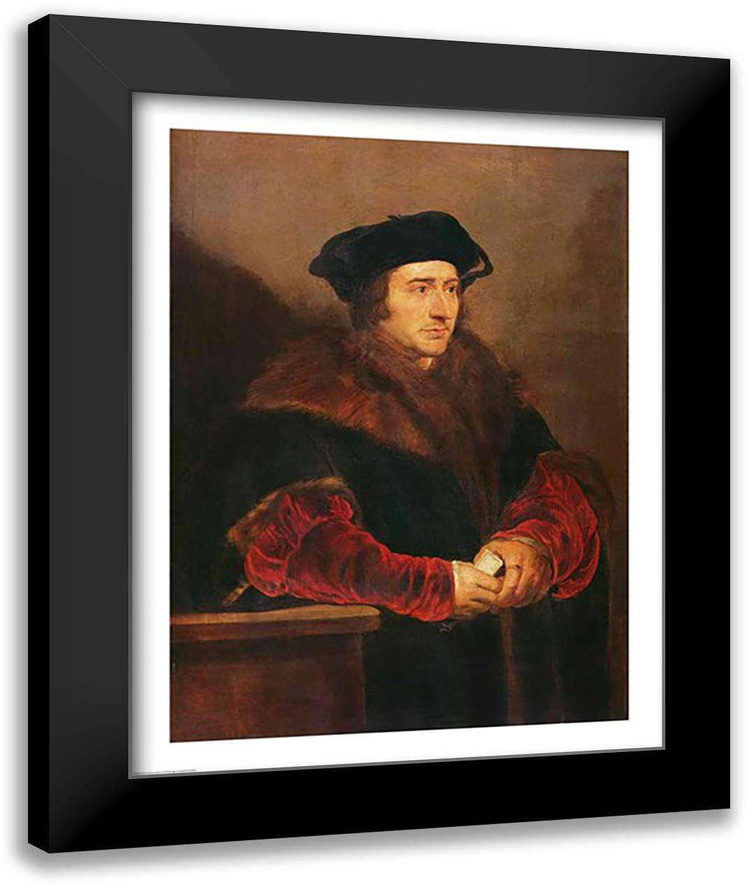 Portrait of Sir Thomas More 22x28 Black Modern Wood Framed Art Print Poster by Rubens, Peter Paul