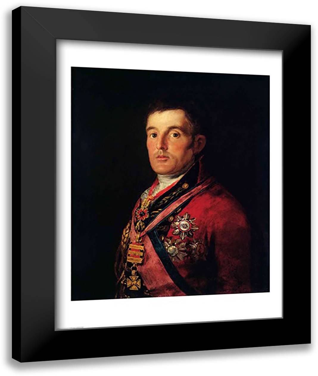 The Duke of Wellington 22x28 Black Modern Wood Framed Art Print Poster by Goya, Francisco De