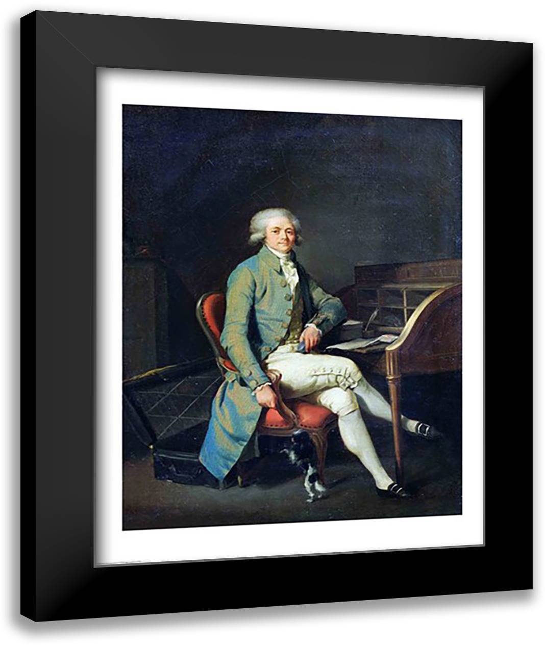 Maximilien de Robespierre 22x28 Black Modern Wood Framed Art Print Poster by Boilly, Louis-Leopold
