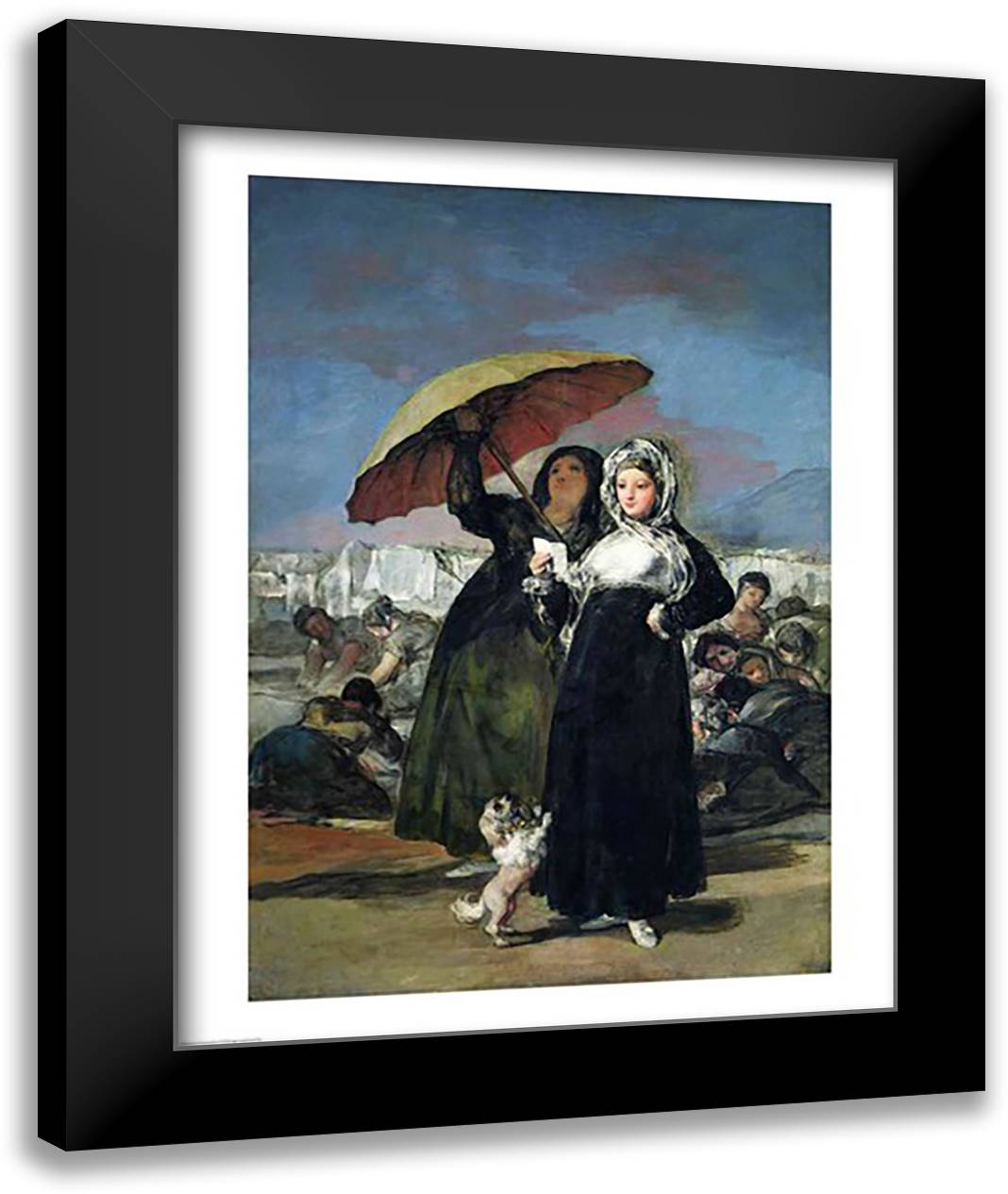 The Letter 22x28 Black Modern Wood Framed Art Print Poster by Goya, Francisco De