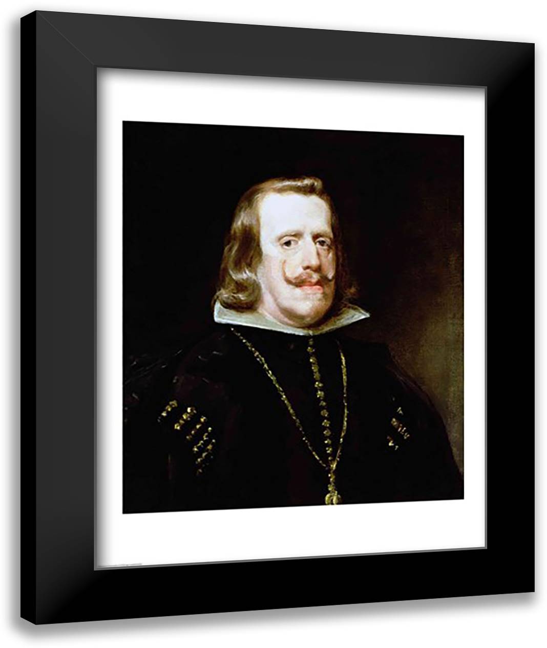 Philip IV 22x28 Black Modern Wood Framed Art Print Poster by Velazquez, Diego