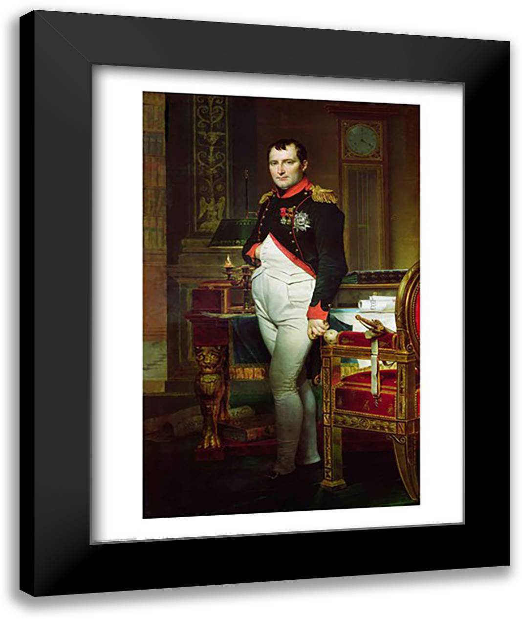 Napoleon Bonaparte 22x28 Black Modern Wood Framed Art Print Poster by David, Jacques-Louis