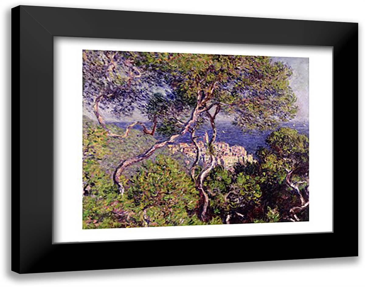 Bordighera, 1884 28x22 Black Modern Wood Framed Art Print Poster by Monet, Claude