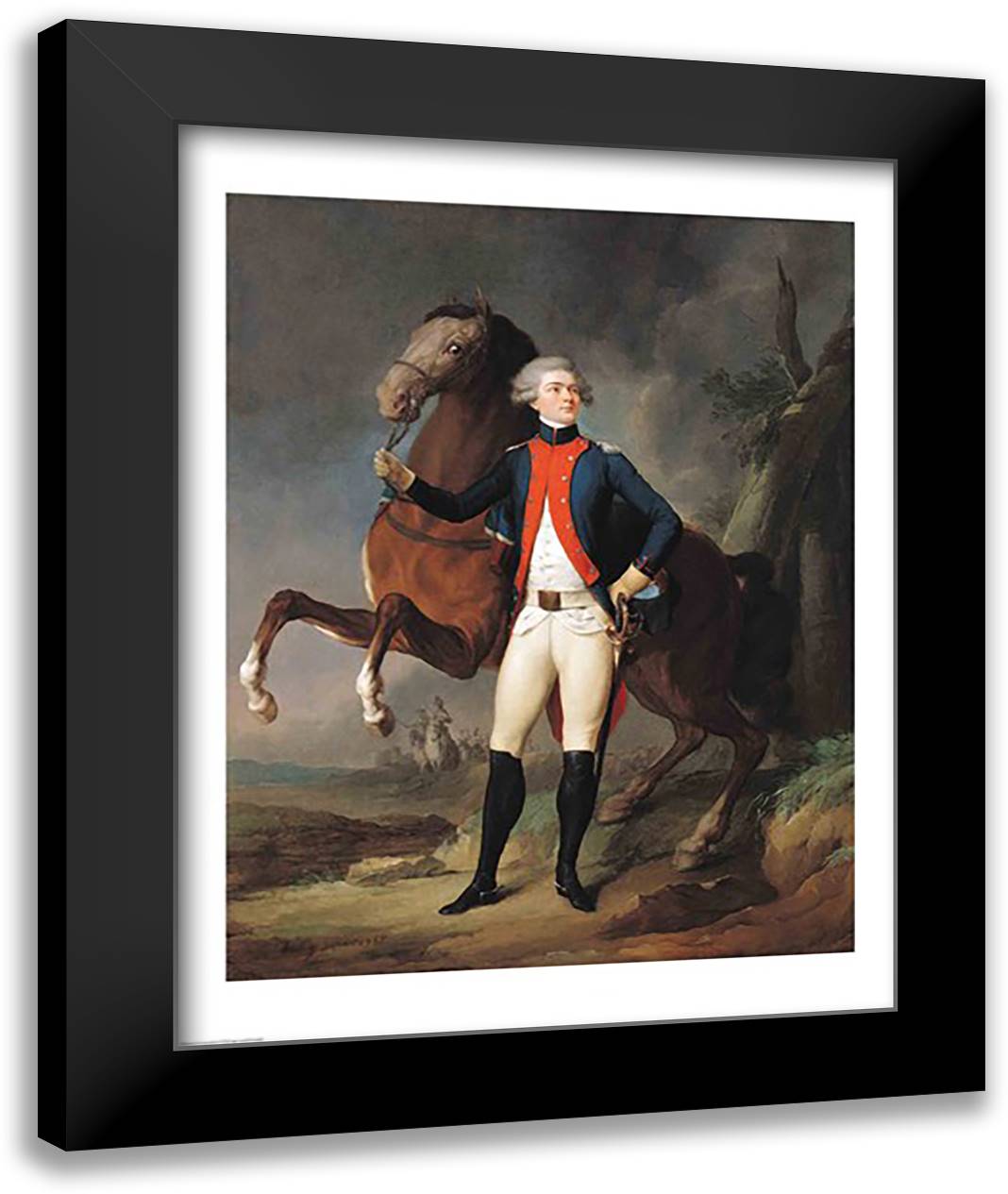 Gilbert Motier 22x28 Black Modern Wood Framed Art Print Poster by Boilly, Louis-Leopold