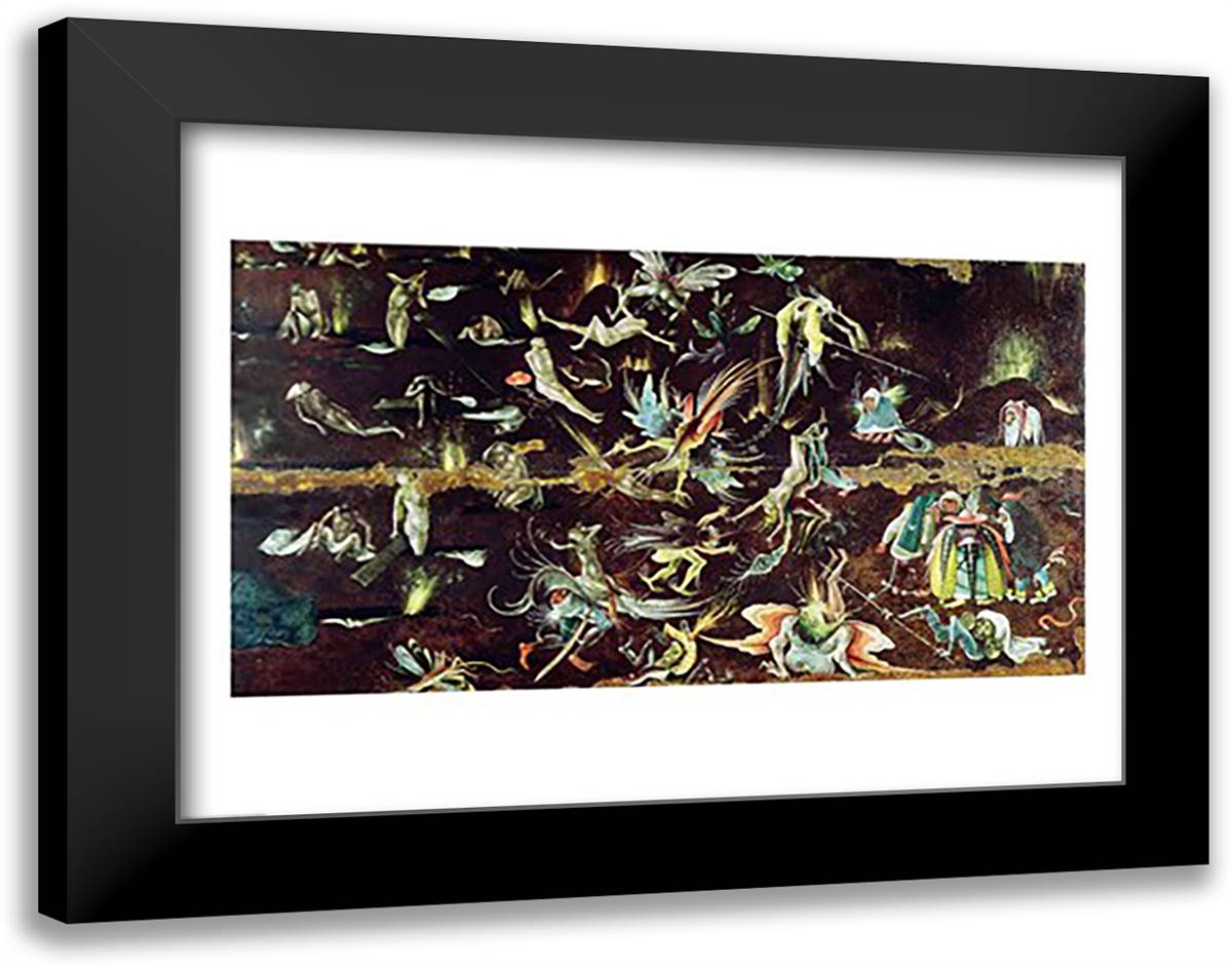 The Last Judgement, c.1504 28x22 Black Modern Wood Framed Art Print Poster by Bosch, Hieronymus