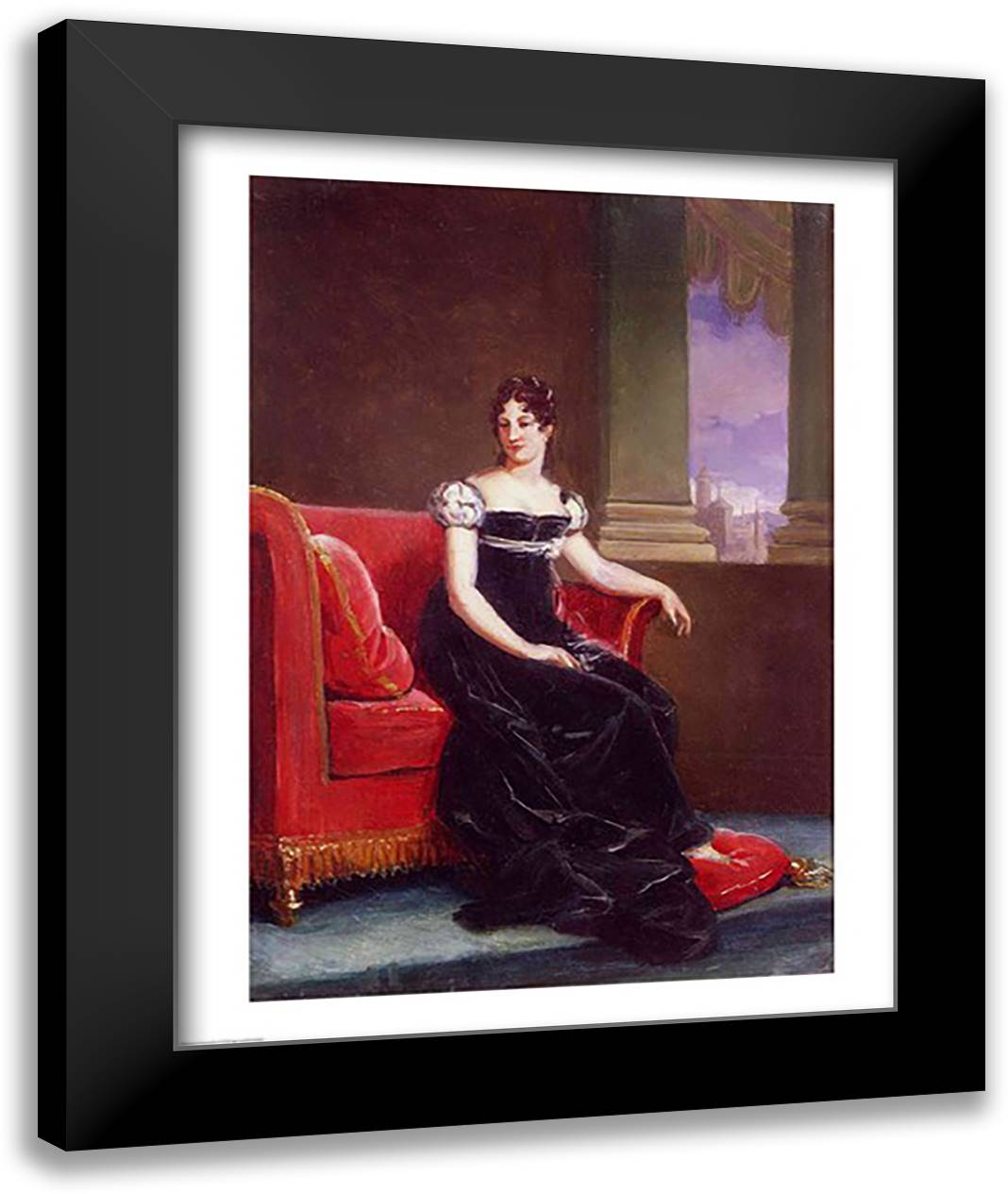 Desiree Clary 22x28 Black Modern Wood Framed Art Print Poster by Gerard, Francois