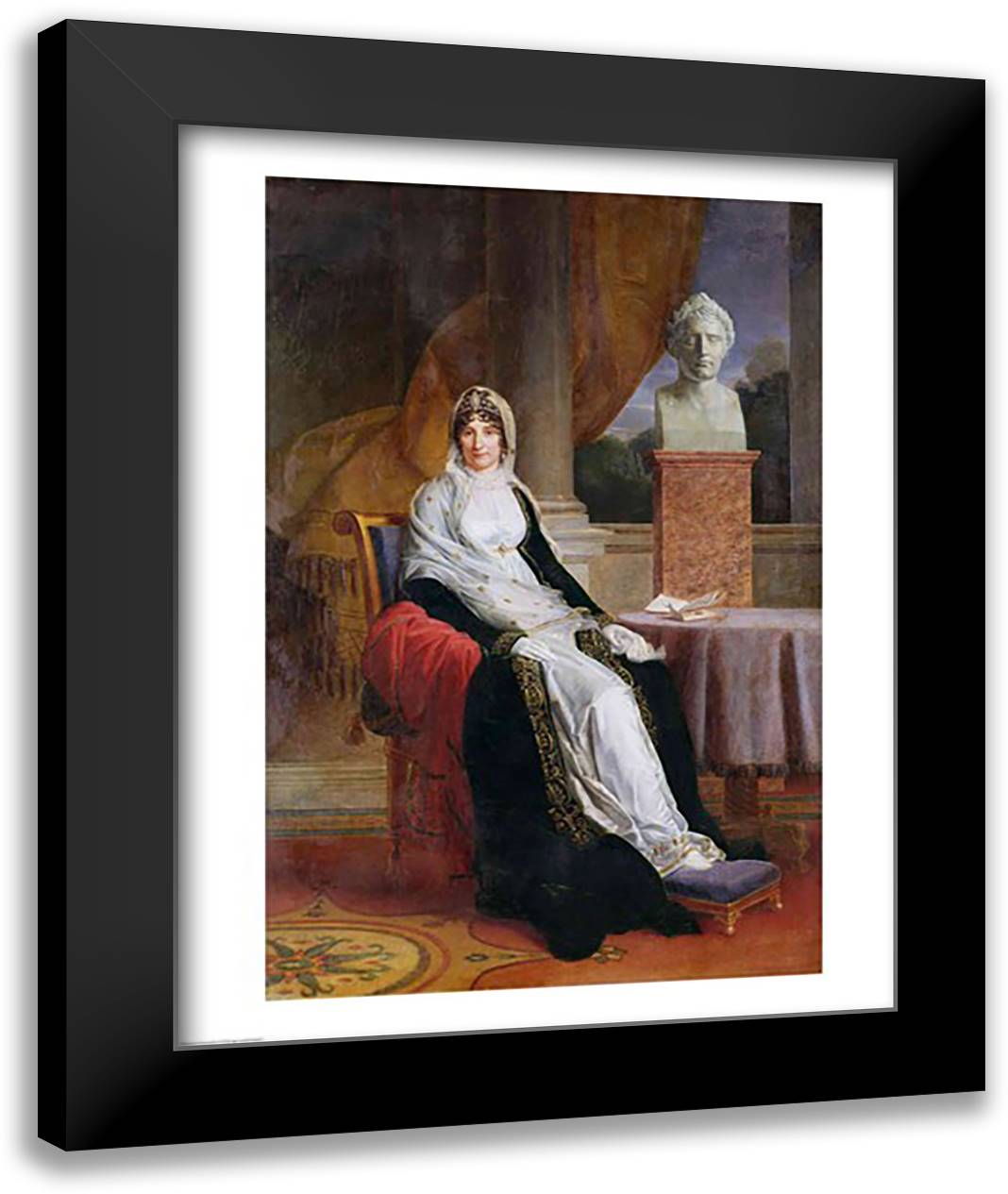 Marie-Laetitia Ramolino 22x28 Black Modern Wood Framed Art Print Poster by Gerard, Francois
