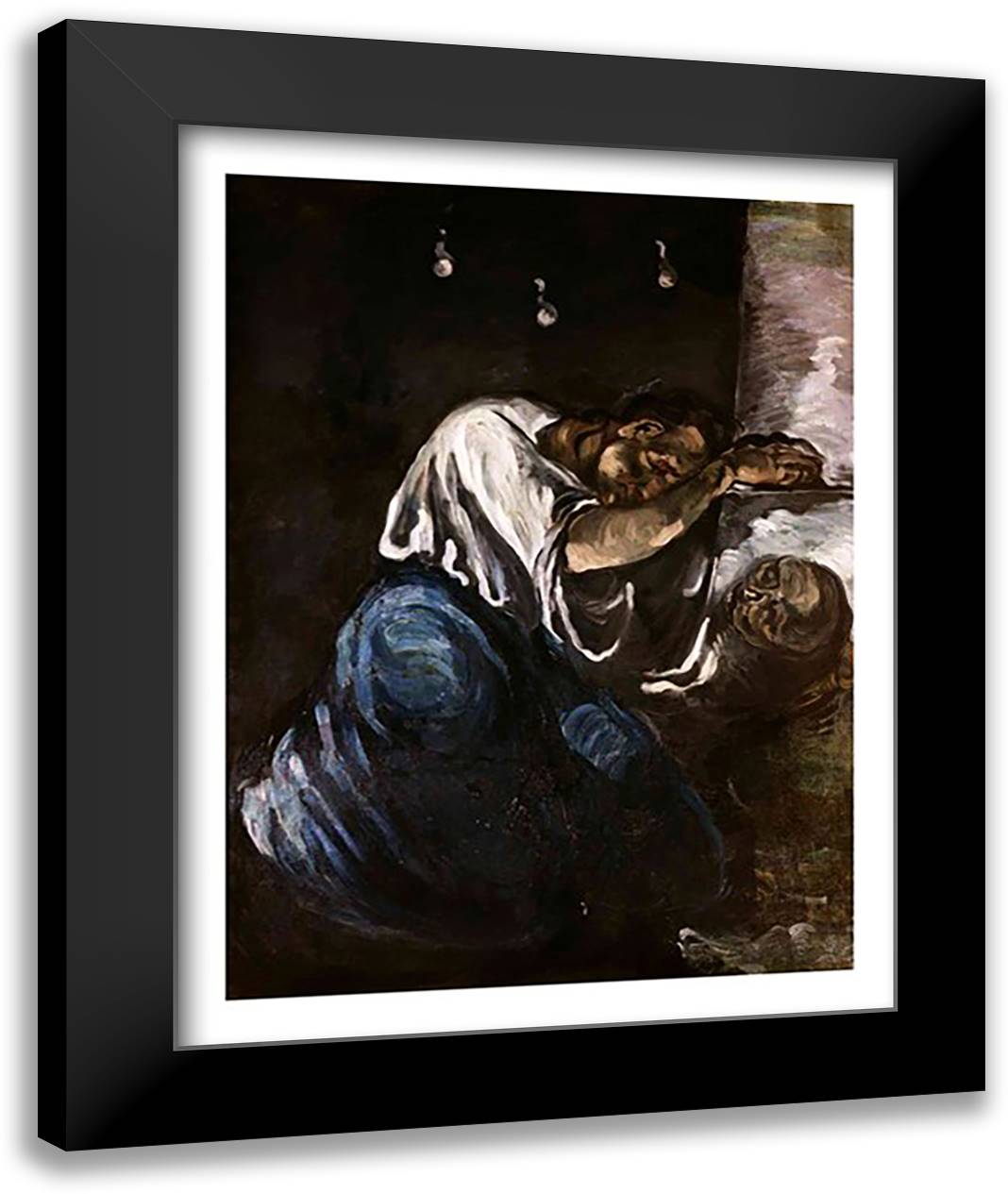 La Madeleine 22x28 Black Modern Wood Framed Art Print Poster by Cezanne, Paul
