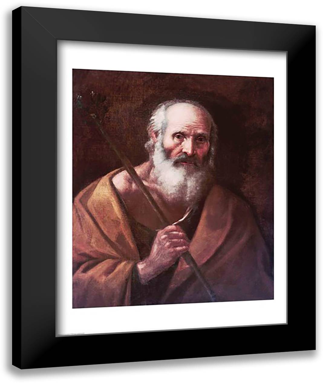 Joseph of Nazareth 22x28 Black Modern Wood Framed Art Print Poster by Velazquez, Diego