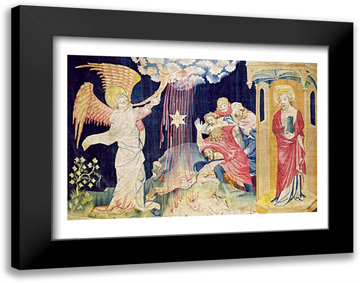 The Third Trumpet and the Wormwood Star 28x22 Black Modern Wood Framed Art Print Poster by Bataille, Nicolas