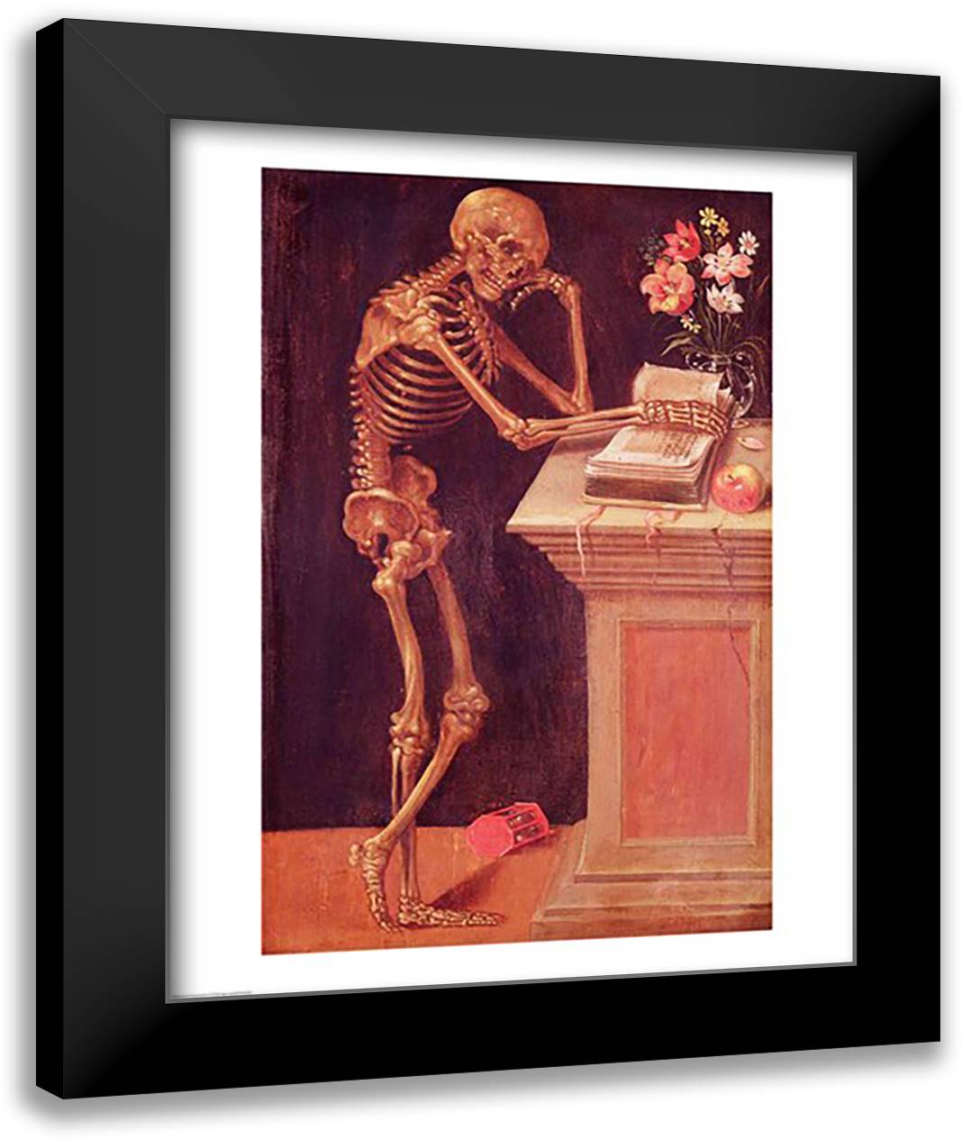 Vanitas, 1543 22x28 Black Modern Wood Framed Art Print Poster by Holbein, Hans