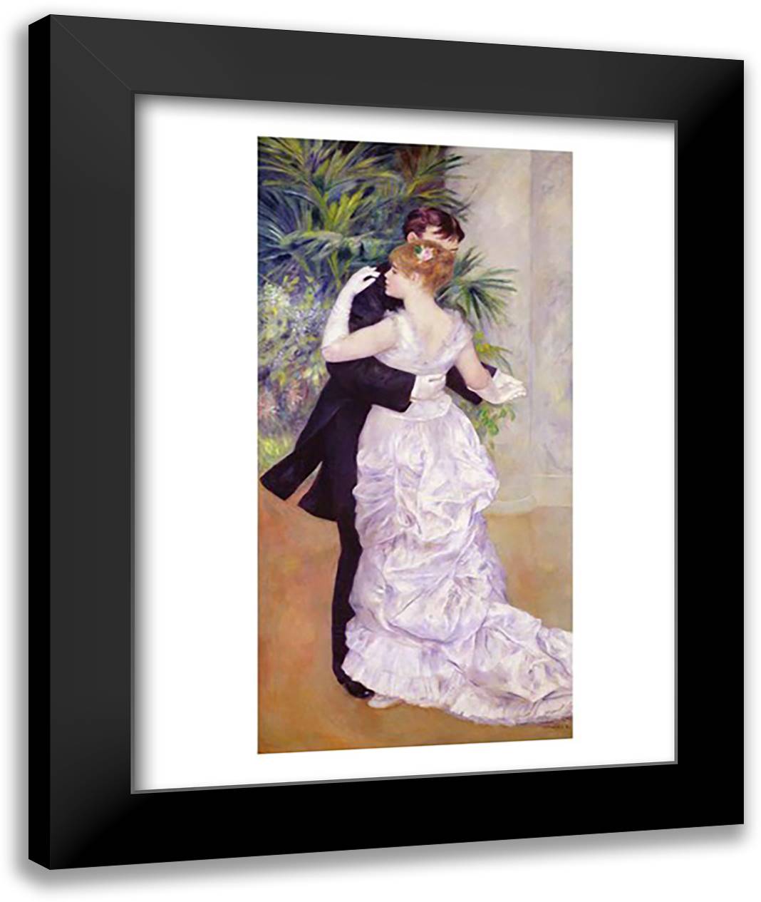 Dance in the City, 1883 22x28 Black Modern Wood Framed Art Print Poster by Renoir, Pierre-Auguste