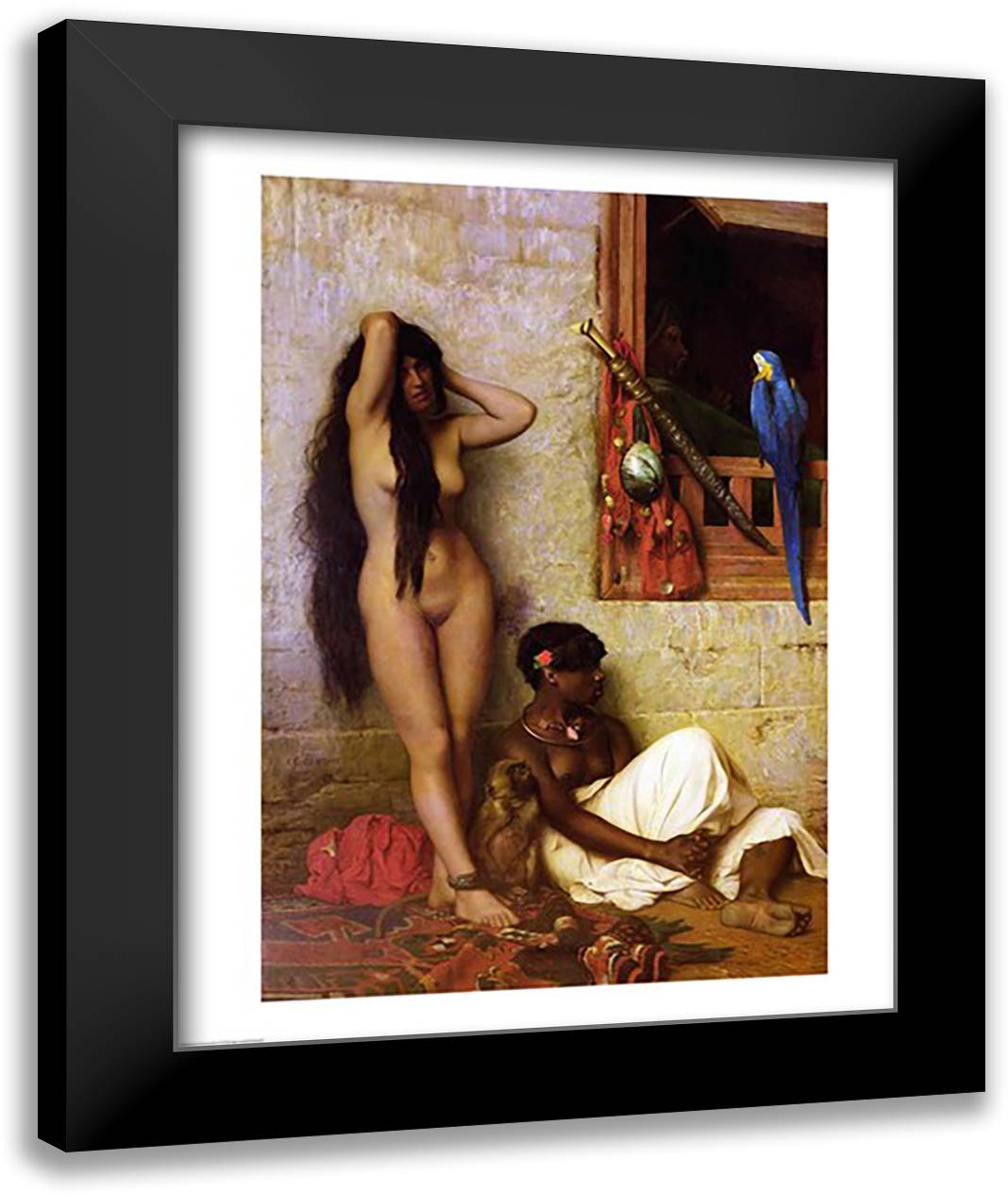 The Slave for Sale, 1873 22x28 Black Modern Wood Framed Art Print Poster by Gerome, Jean Leon