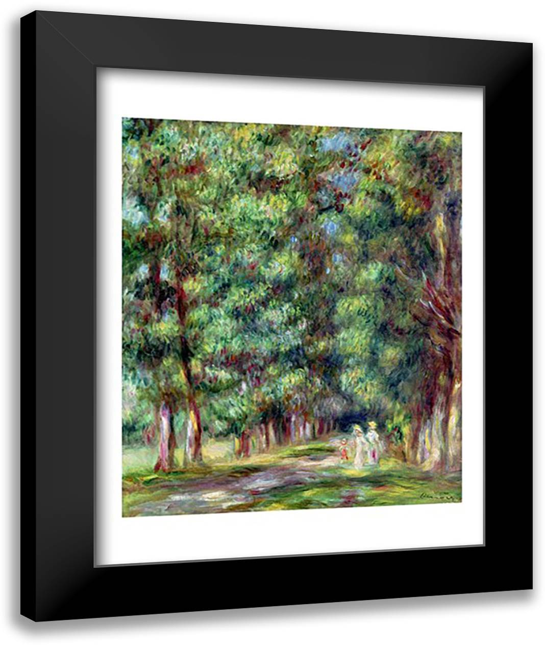 Path in a Wood, 1910 22x28 Black Modern Wood Framed Art Print Poster by Renoir, Pierre-Auguste