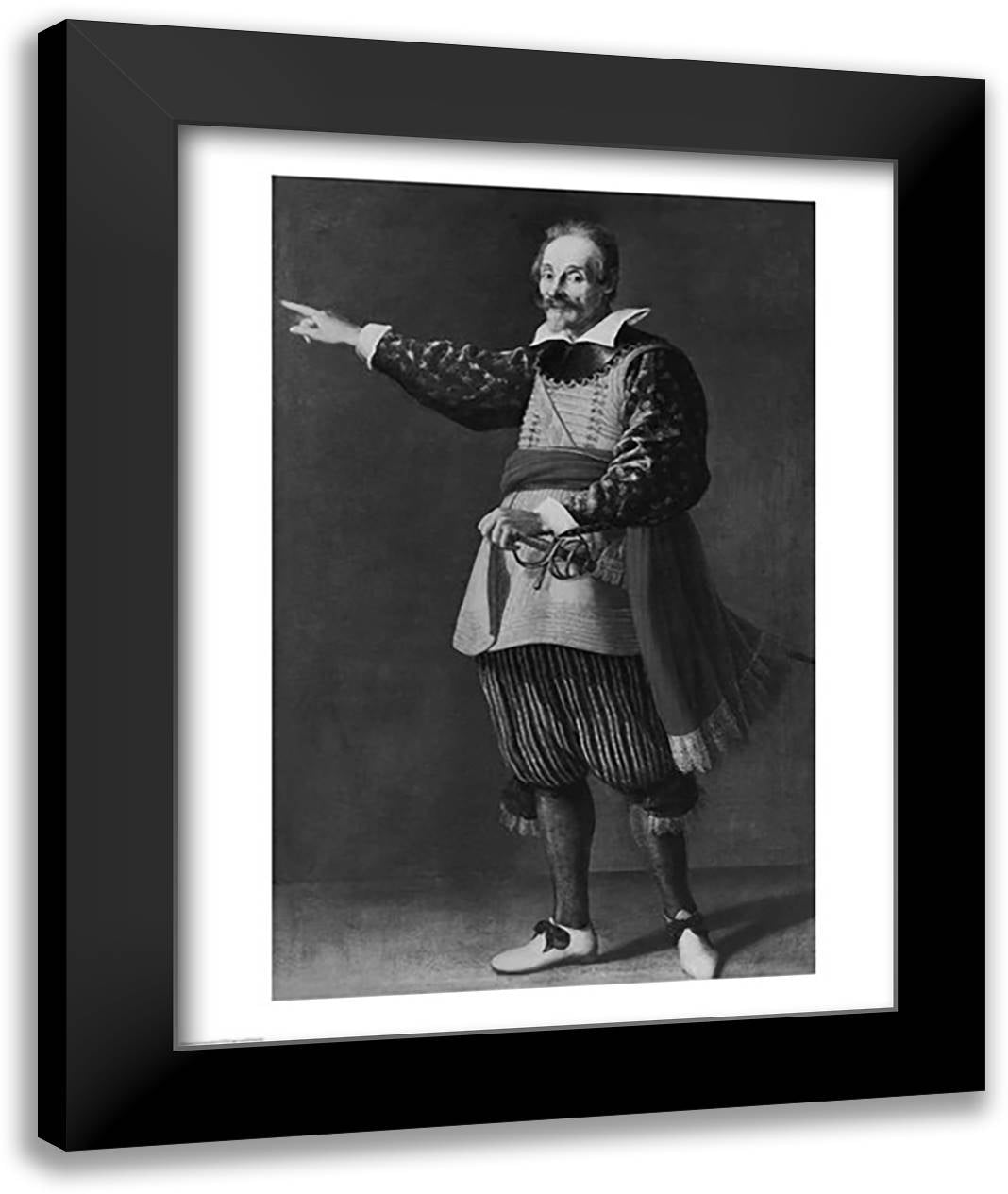 Portrait of the Marquis Ambrogio Spinola 22x28 Black Modern Wood Framed Art Print Poster by Velazquez, Diego