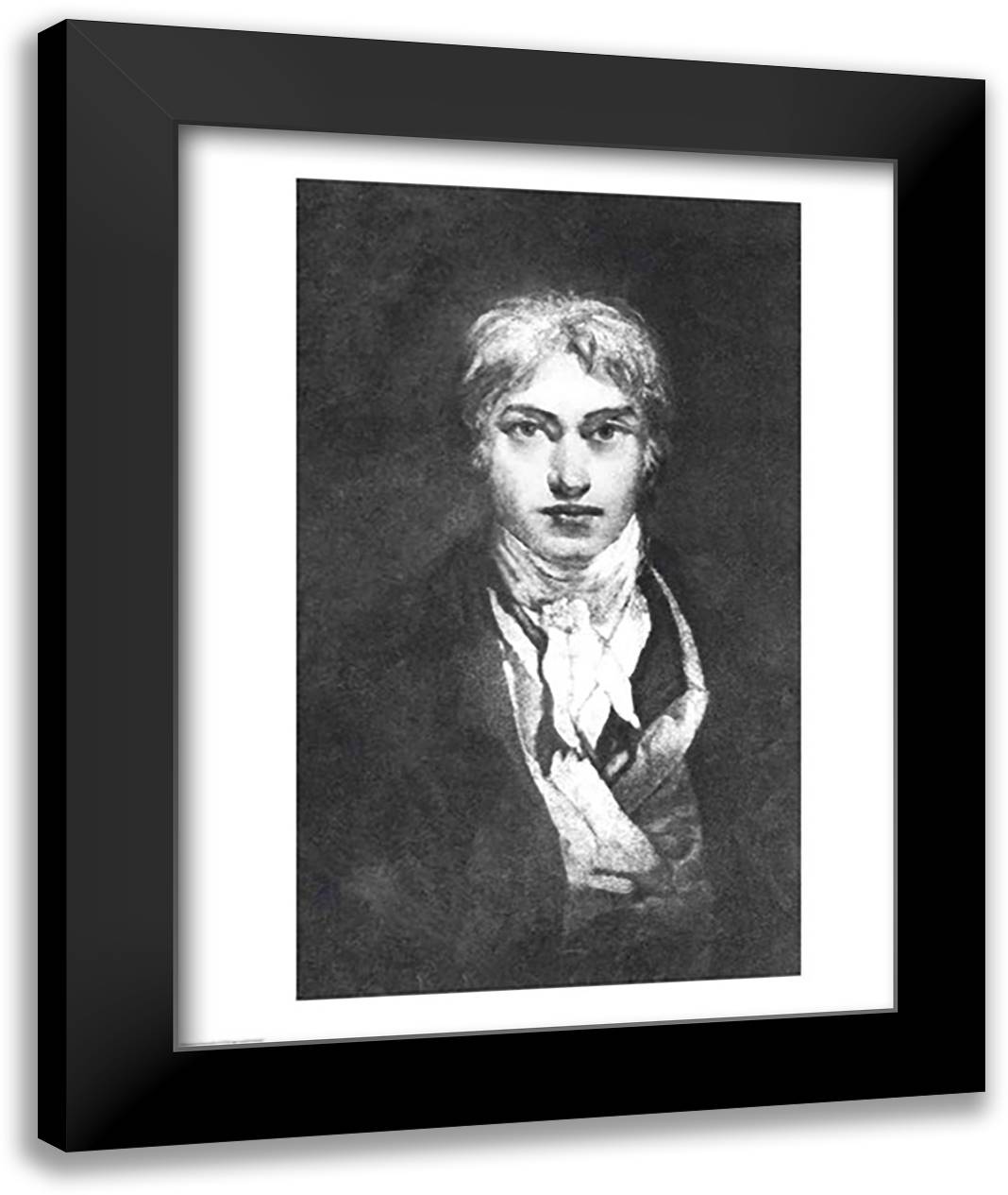 Self portrait, 1798 22x28 Black Modern Wood Framed Art Print Poster by Turner, J.M.W.