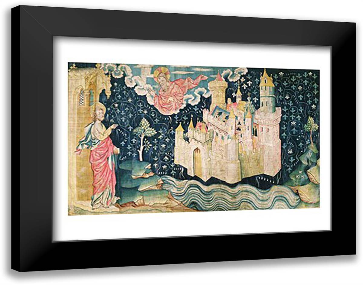 The New Jerusalem 28x22 Black Modern Wood Framed Art Print Poster by Bataille, Nicolas