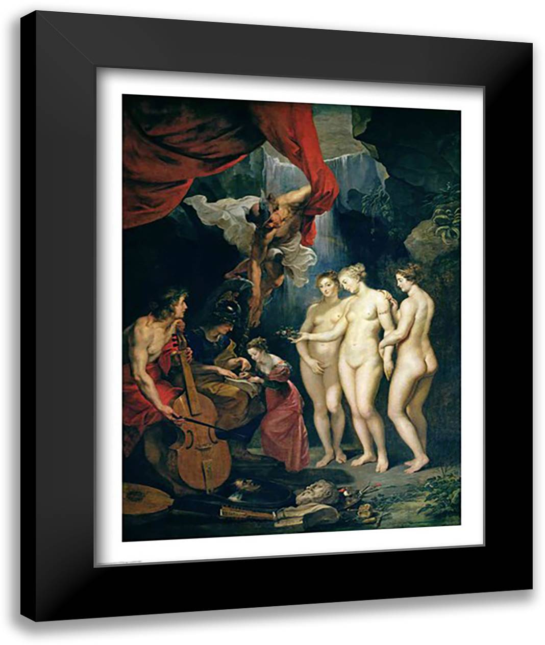 The Medici Cycle: Education of Marie de Medici 22x28 Black Modern Wood Framed Art Print Poster by Rubens, Peter Paul