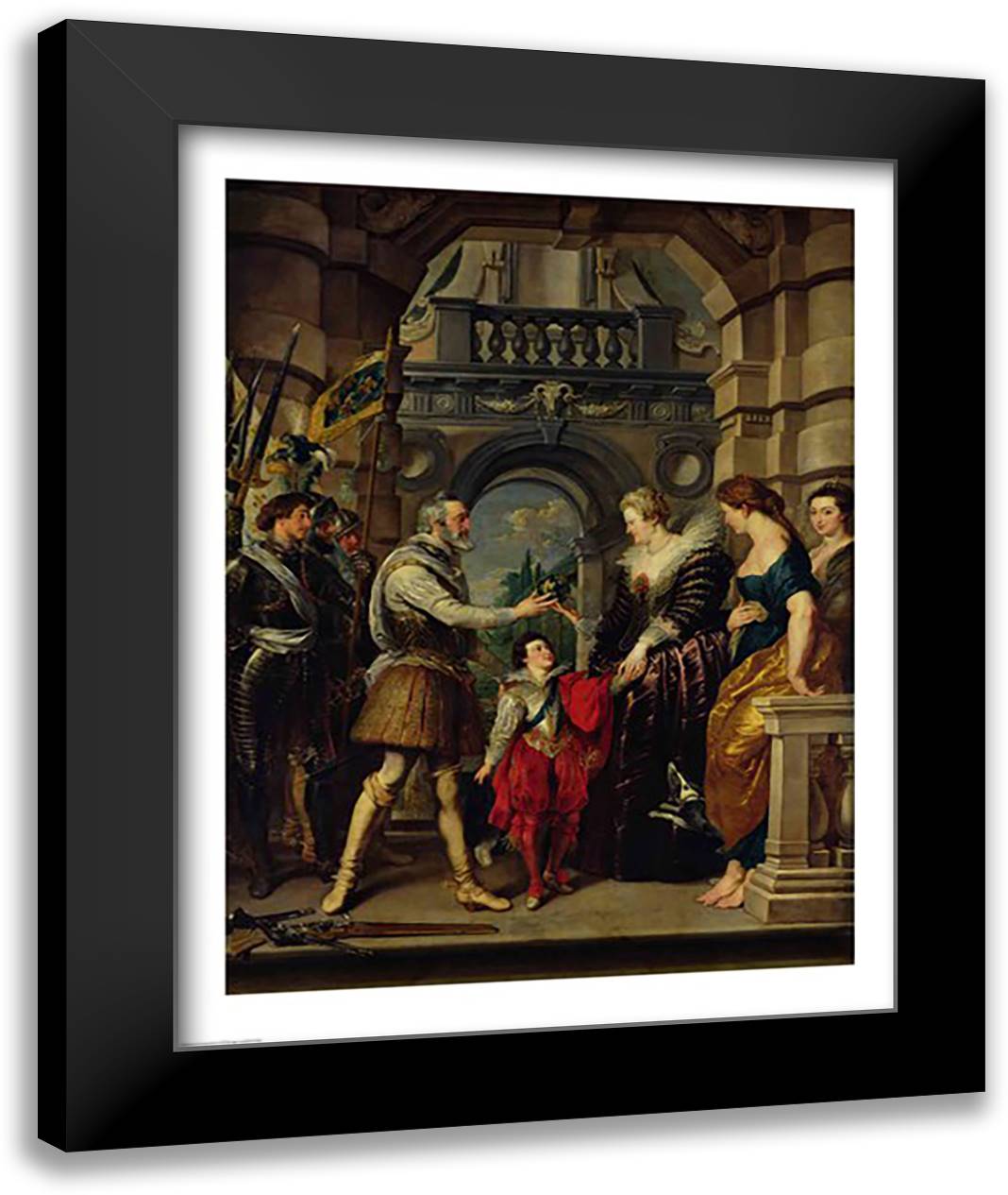 The Medici Cycle: Henri IV 22x28 Black Modern Wood Framed Art Print Poster by Rubens, Peter Paul