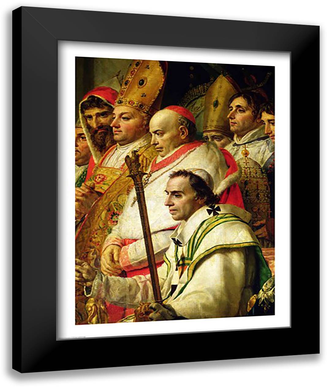 The Consecration of the Emperor Napoleon 22x28 Black Modern Wood Framed Art Print Poster by David, Jacques-Louis