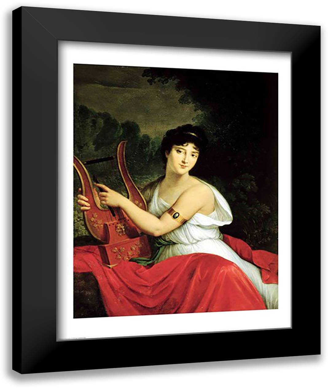 Portrait of Madame de la Pleigne 22x28 Black Modern Wood Framed Art Print Poster by Gerard, Francois
