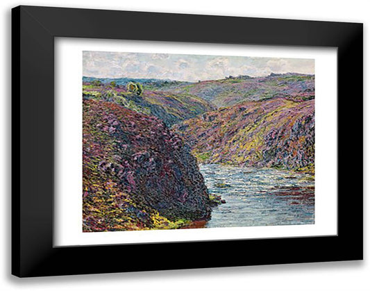 Ravines of the Creuse at the End of the Day, 1889 28x22 Black Modern Wood Framed Art Print Poster by Monet, Claude