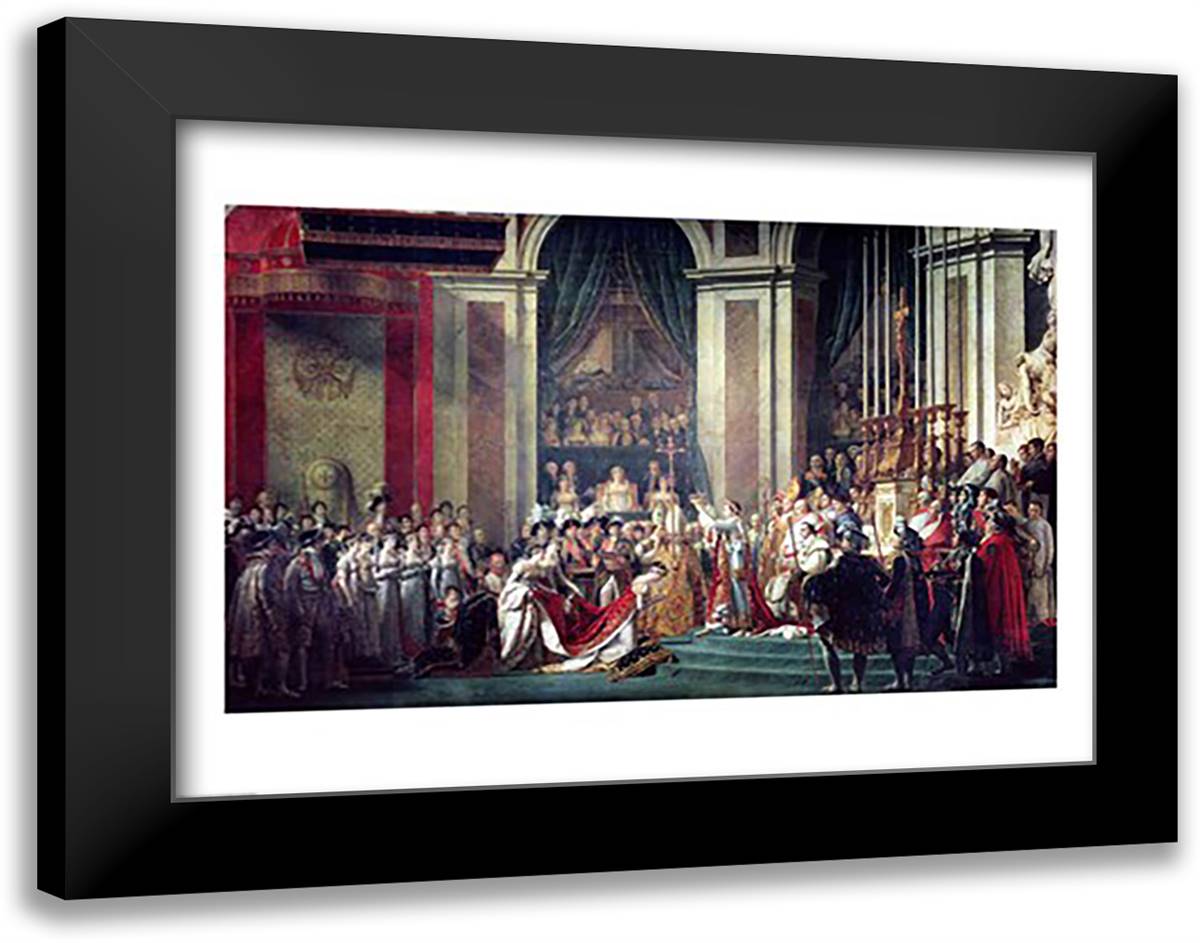 The Consecration of the Emperor Napoleon 28x22 Black Modern Wood Framed Art Print Poster by David, Jacques-Louis