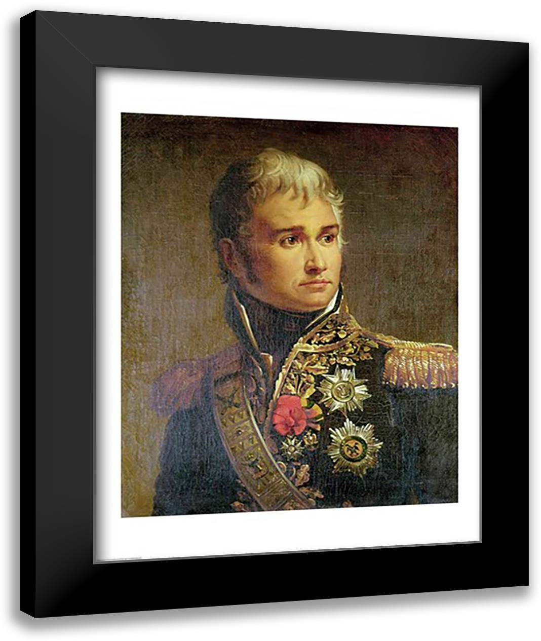 Portrait of Jean Lannes 22x28 Black Modern Wood Framed Art Print Poster by Gerard, Francois