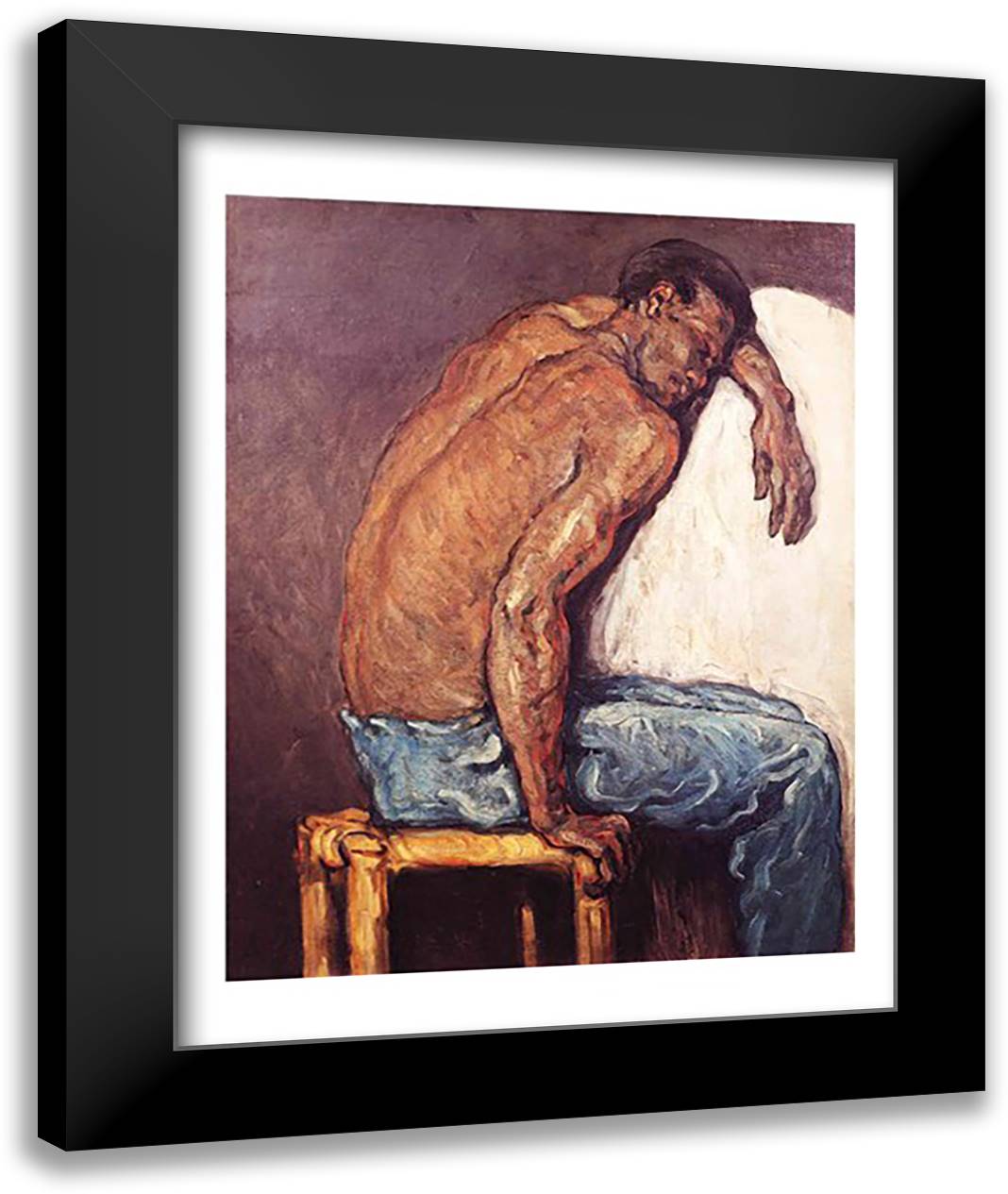 The Negro Scipion 22x28 Black Modern Wood Framed Art Print Poster by Cezanne, Paul