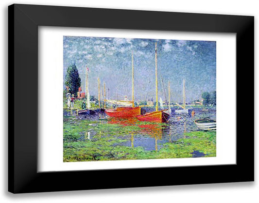 Argenteuil, c.1872-5 28x22 Black Modern Wood Framed Art Print Poster by Monet, Claude
