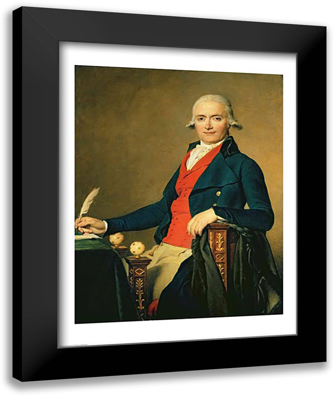 Gaspard Meyer, 1795 22x28 Black Modern Wood Framed Art Print Poster by David, Jacques-Louis